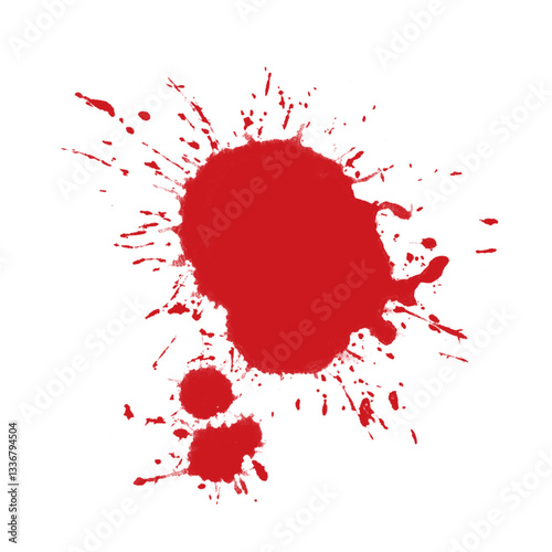 Blood splatter drops blob spray illustrations