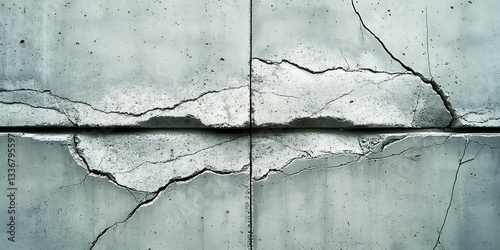 Obraz na płótnie Cracked concrete wall texture (1) w salonie