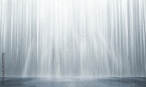 Abstract light streams and floor, a serene and flowing design creates a soft backdrop with vertical focus, neutral tones