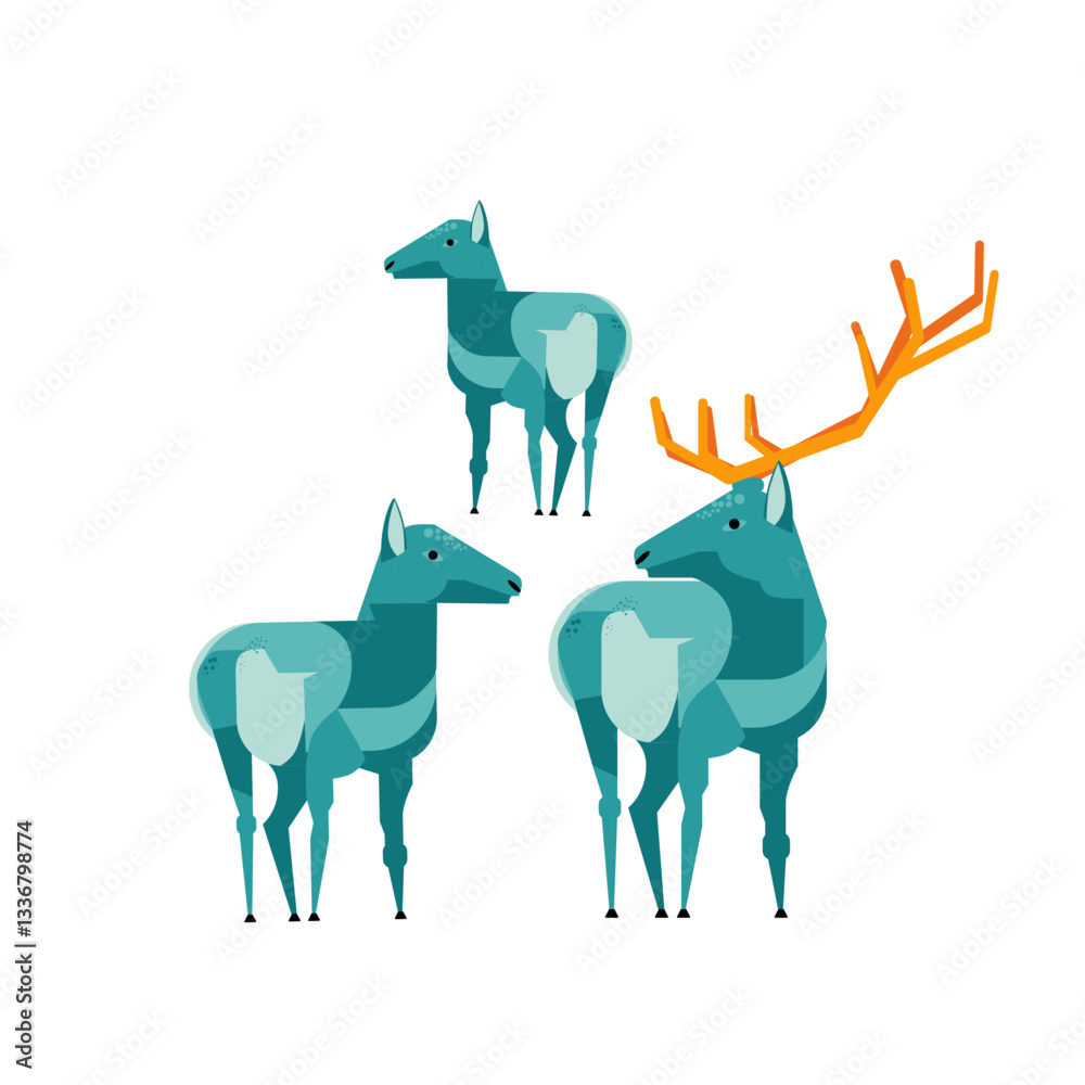 Fototapeta premium Elk_Herd