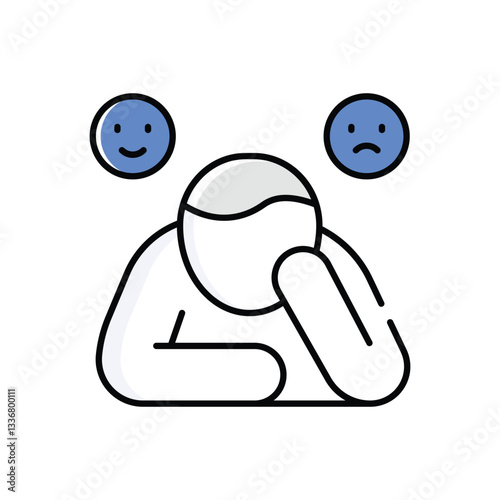 Depression Vector icon