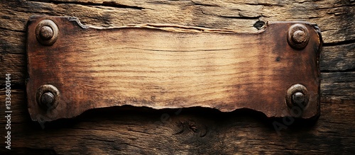 Obraz na płótnie Rustic wooden sign, aged texture, wood background w salonie