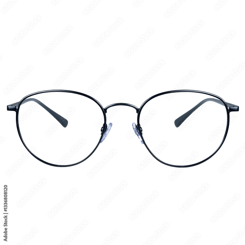 Fototapeta premium Stylish Oval Glasses for Every Occasion on a white background.