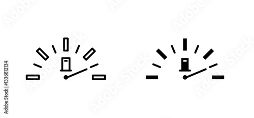 Gauge icons set for apps and web ui designs. simple isolated graphics.