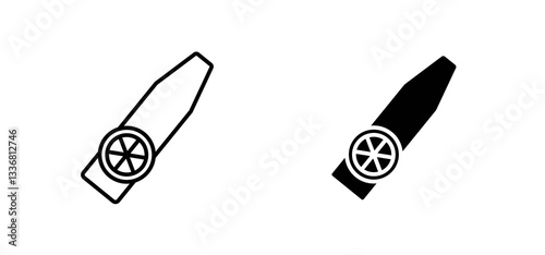 Kazoo icons set for apps and web ui designs. simple isolated graphics.