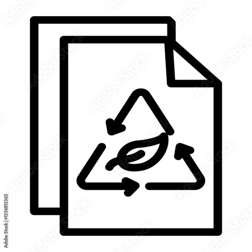 recycled paper icon vector illustration concept