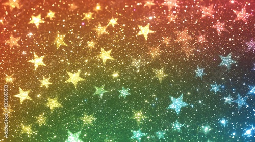 Obraz na płótnie Rainbow star glitter background w salonie
