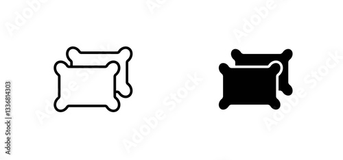 pillow icons set for apps and web ui designs. simple isolated graphics.