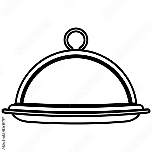 Serving Tray Outline Vector Collection