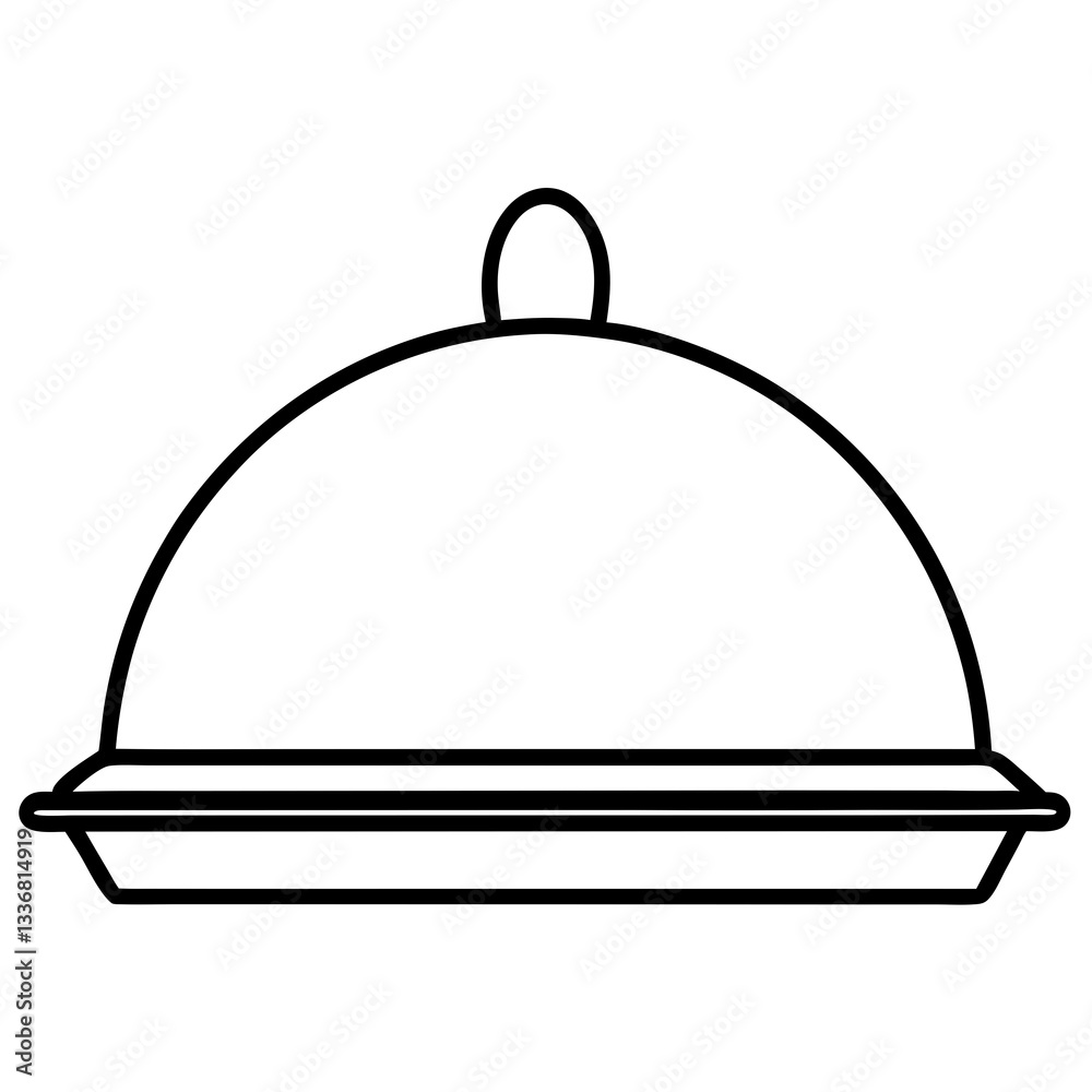 Serving Tray Outline Vector Collection Serving Tray Outline Vector Collection