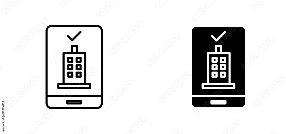 Reservation smartphone icons set for apps and web ui designs. simple isolated graphics. Reservation smartphone icons set for apps and web ui designs. simple isolated graphics.