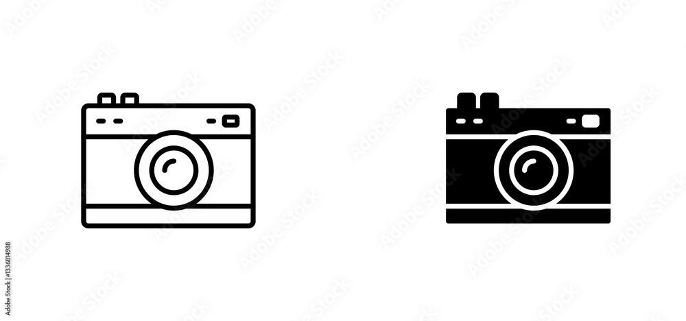 Retro camera icons set for apps and web ui designs. simple isolated graphics. Retro camera icons set for apps and web ui designs. simple isolated graphics.