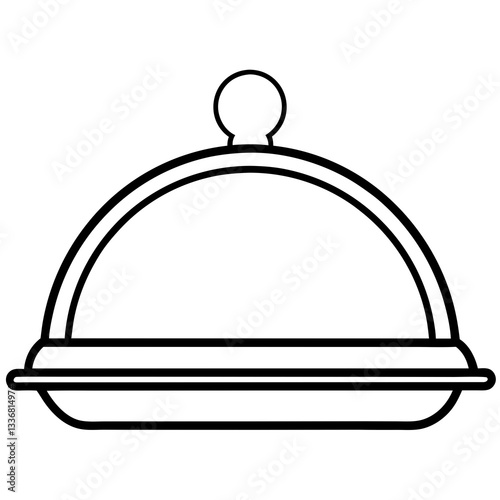 Serving Tray Outline Vector Collection