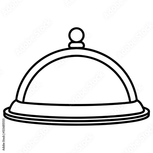 Serving Tray Outline Vector Collection