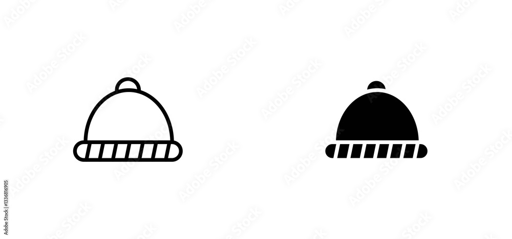 Winter hat icons set for apps and web ui designs. simple isolated graphics. Winter hat icons set for apps and web ui designs. simple isolated graphics.