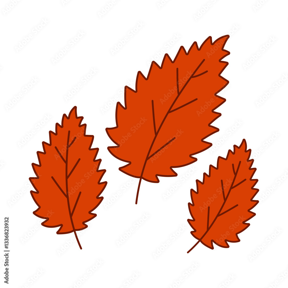 Fototapeta premium Autumn Leaves Illustration