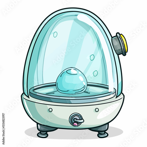 vector illustration of incubator 