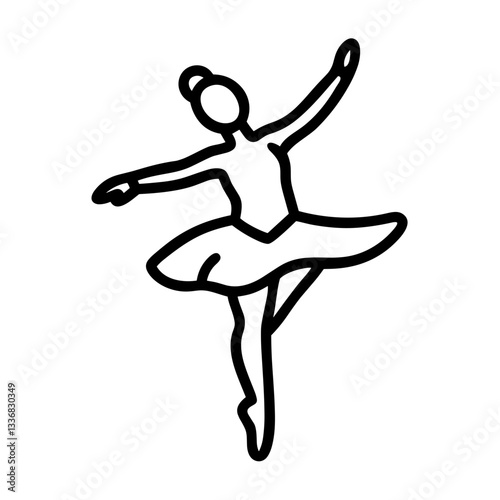 Ballet dancer performing gracefully in a minimalist style