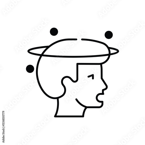Dizziness Vector icon