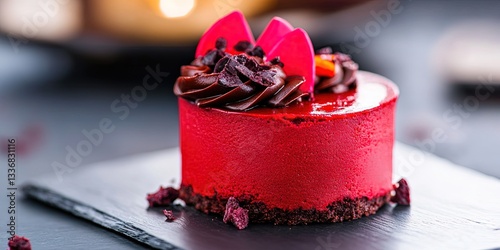 delicious red velvet cake photo