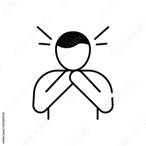 Choking Feeling Vector icon