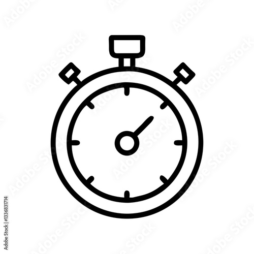 Stopwatch graphic in minimalist design