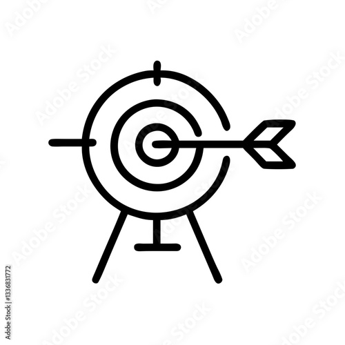 Target with an arrow hitting the center