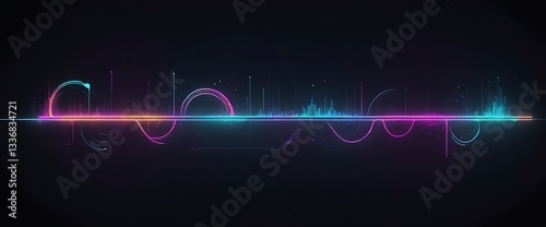 Illuminating Serenity: A mesmerizing text-based artwork, "dunloop", rendered in vibrant neon hues, is gracefully set against a dark background, creating a futuristic and atmospheric feel. 