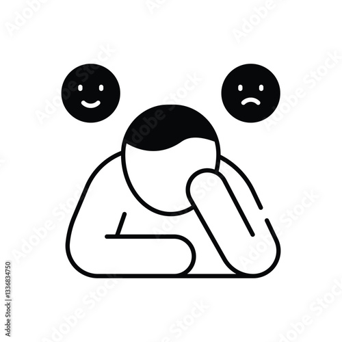 Depression Vector icon