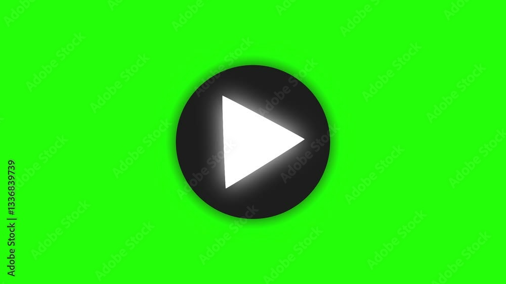 Play icon icon animation for graphic design projects. Presentation website or apps elements icon animation.