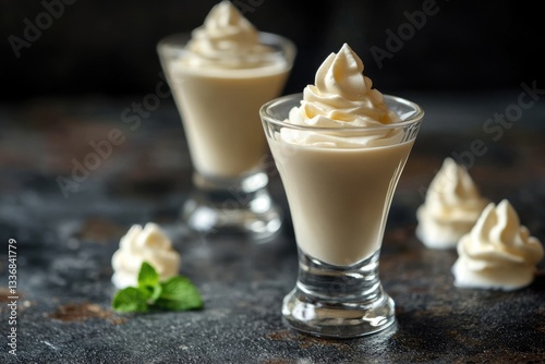 Delightful Glass of Cream Liqueur: Sweet Indulgence in a Stylish Beverage