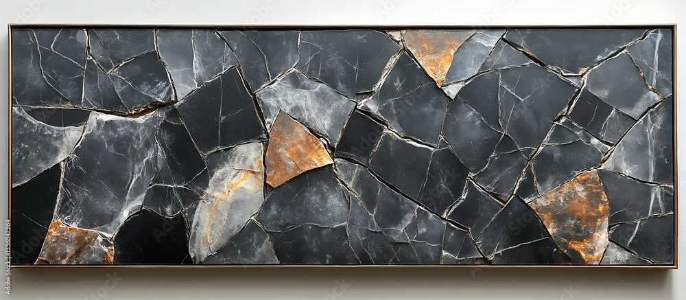 Abstract stone mosaic artwork