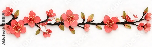 Celebrating chinese new year with vibrant red background and golden branches festive decorations cultural celebration artistic design