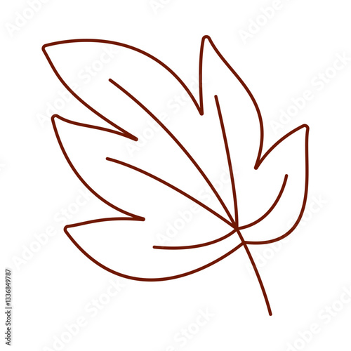 Autumn Leaves Outline Illustration