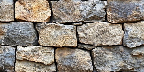 Obraz na płótnie Rough stone wall texture background (1) w salonie