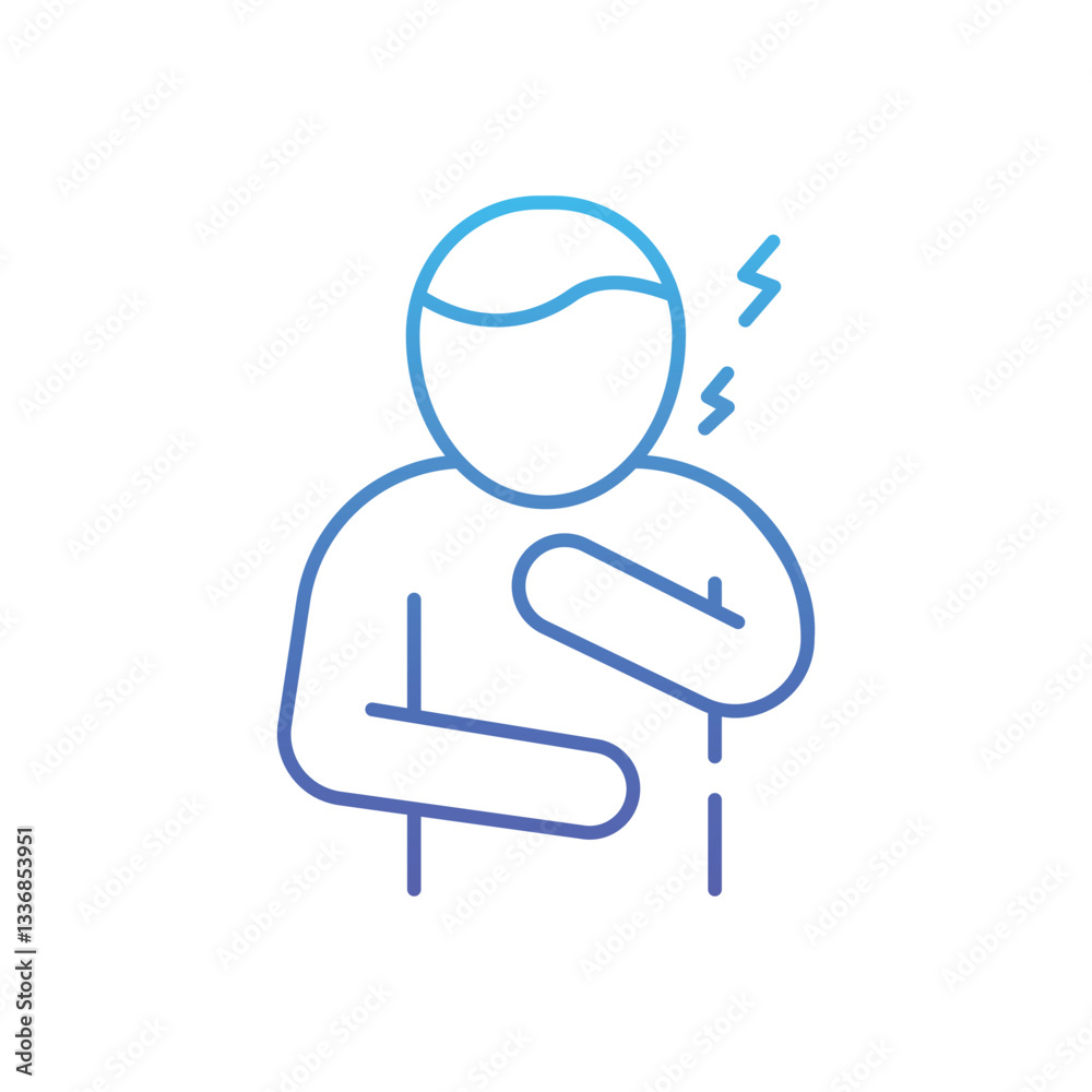 Fototapeta premium Chest Pain Vector icon