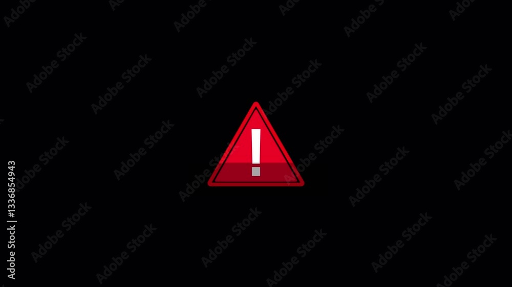 warning attention white color animation icon signal alert risk safety danger road warning sign sign symbol animated on background. Tringle warning icon animation. warning attention icon signal alert.