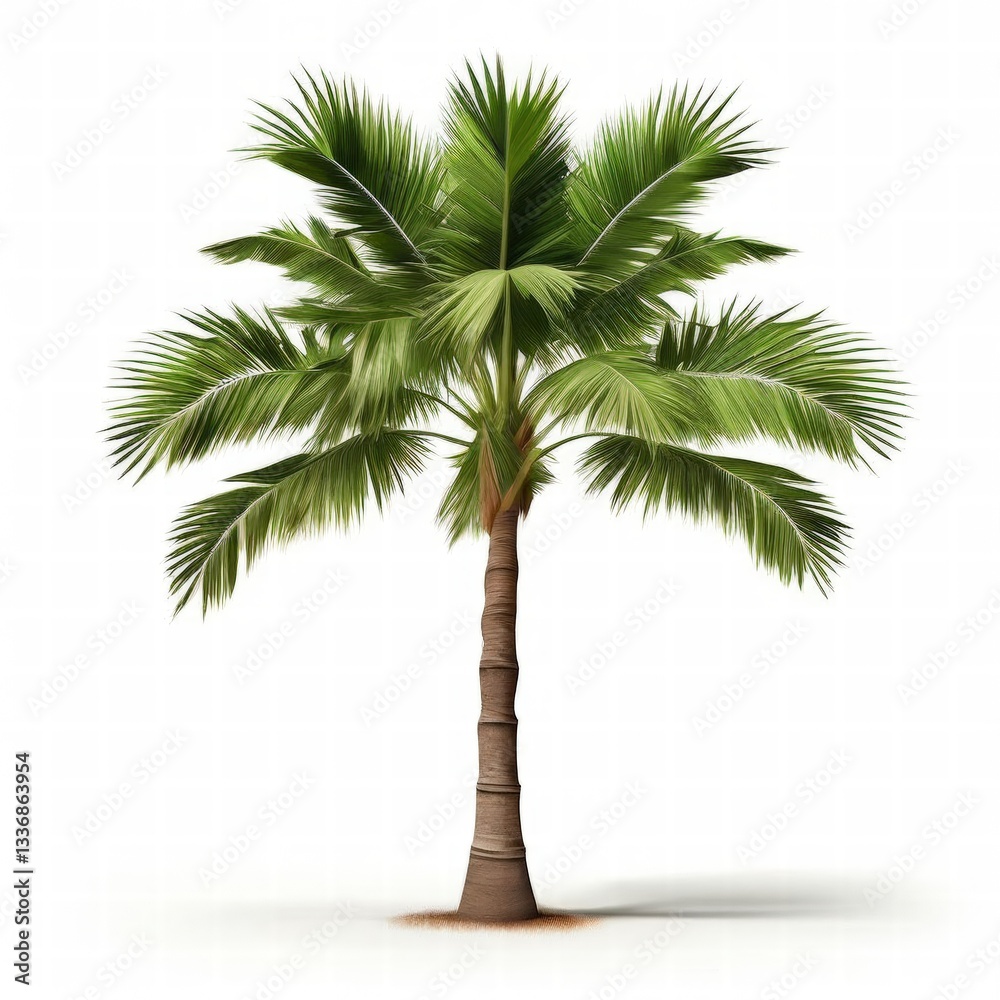 Fototapeta premium an AI Image Generator, Vibrant Palm Trees Standing Against
