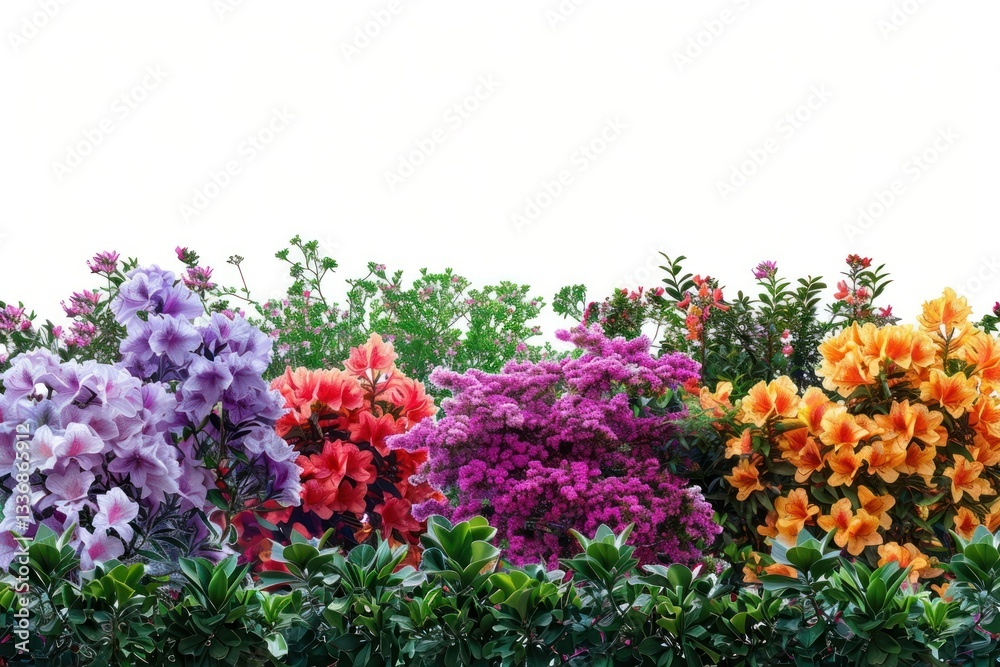 Obraz premium Vibrant floral garden illustration