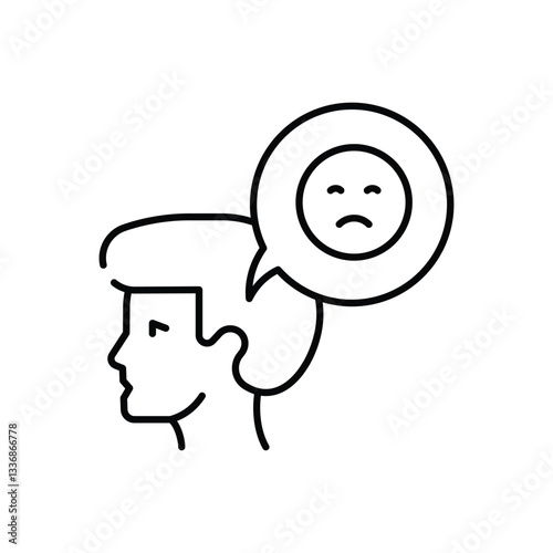 Negative  Behaviour Vector icon