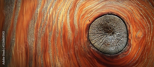 Obraz na płótnie Knot in wood grain swirls w salonie
