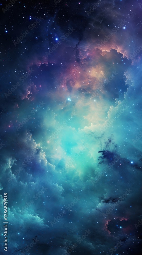 Naklejka premium Cute galaxy wallpaper astronomy universe outdoors.