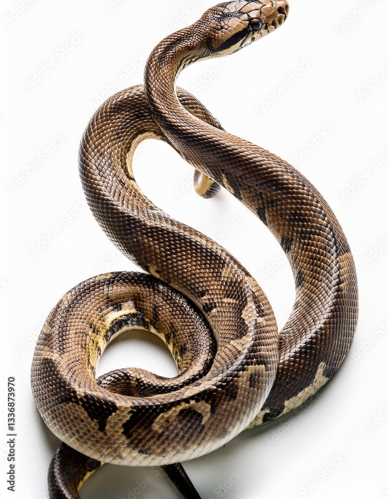 Obraz premium Anaconda isolated white background