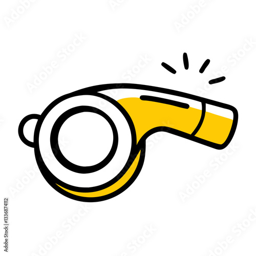 Whistle sport icon for referee and coaching