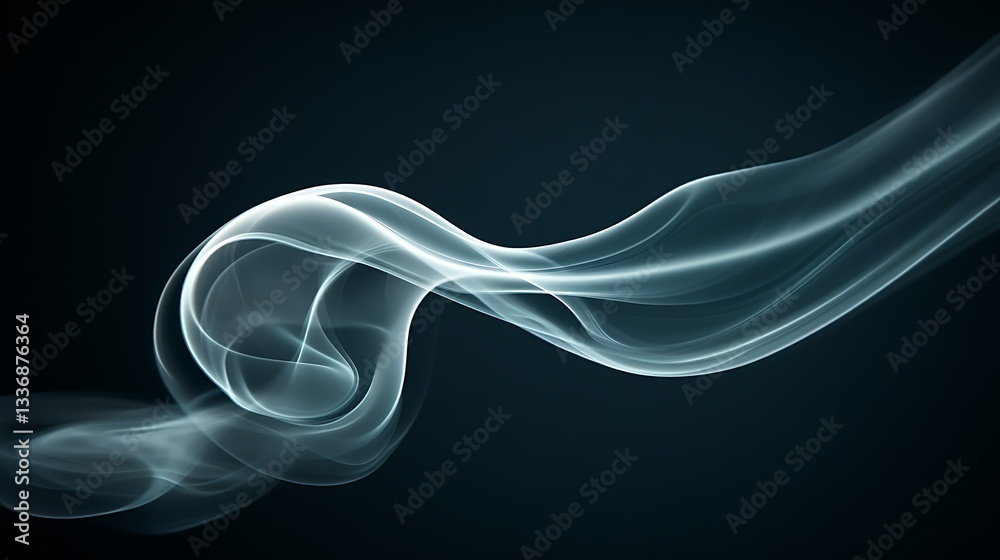Abstract swirling smoke, dark background (1)