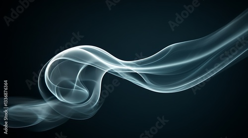 Obraz na płótnie Abstract swirling smoke, dark background (1) w salonie