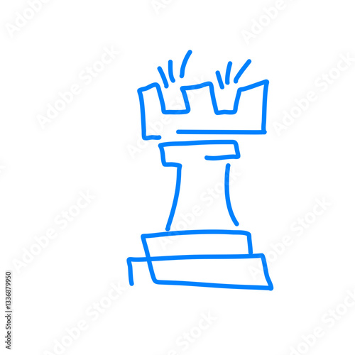 Chess Related Vector Line Icons
