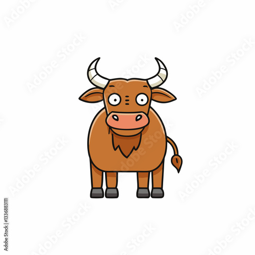 cow cartoon isolated on white