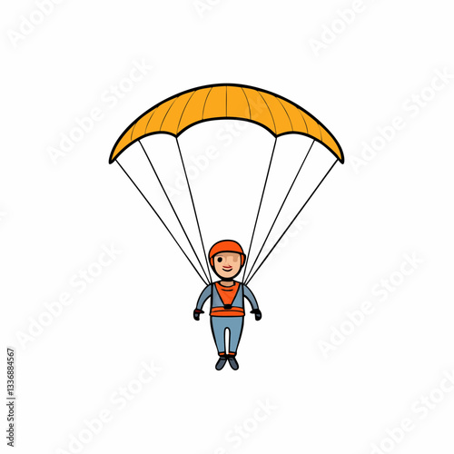 paraglider with parachute
