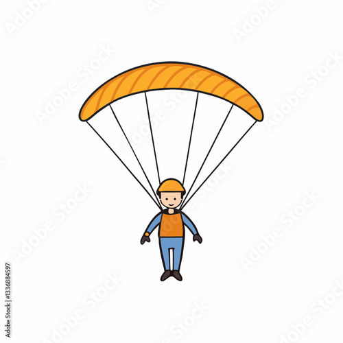 paraglider with parachute